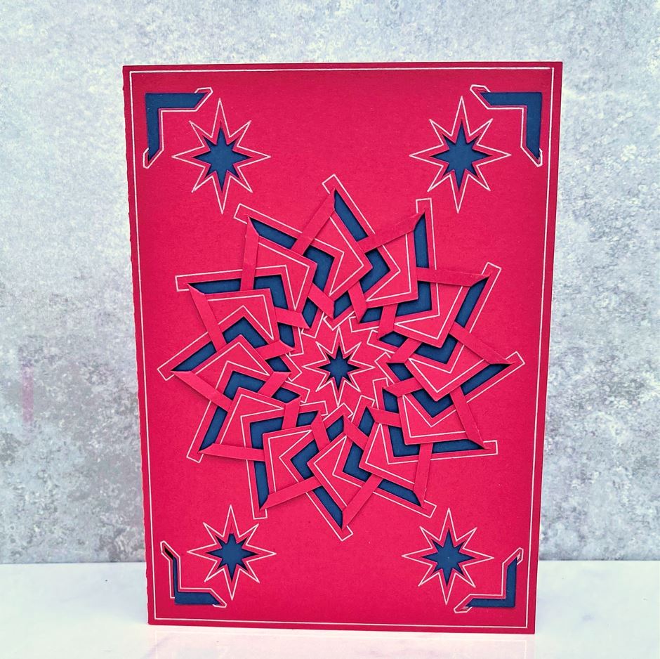 Red
												Starburst card