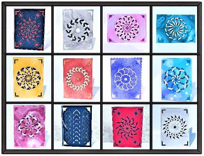 Braided Edge Cards collage